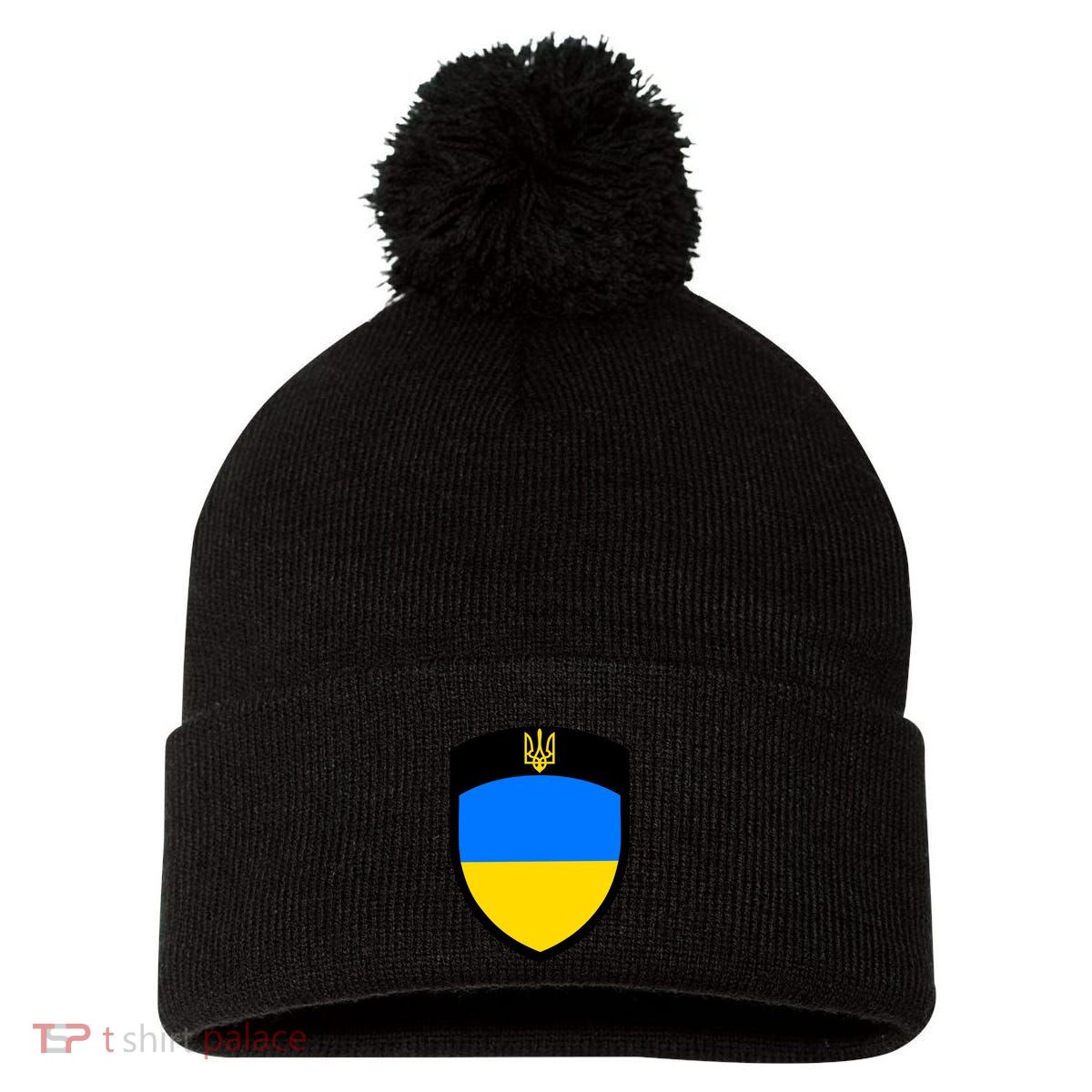 Big Tactical Shield 5 11 Stand With Ukraine Volodymyr Zelenskyy Trident Military Pom Pom 12in Knit Beanie