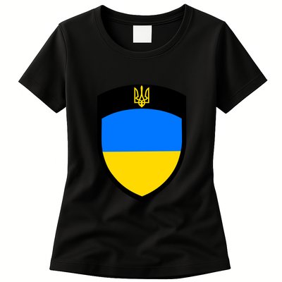Big Tactical Shield 5 11 Stand With Ukraine Volodymyr Zelenskyy Trident Military Womens T-Shirt