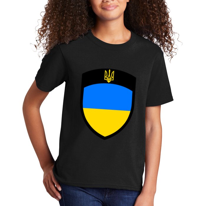 Big Tactical Shield 5 11 Stand With Ukraine Volodymyr Zelenskyy Trident Military Kids T-Shirt