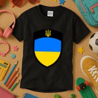Big Tactical Shield 5 11 Stand With Ukraine Volodymyr Zelenskyy Trident Military Kids T-Shirt