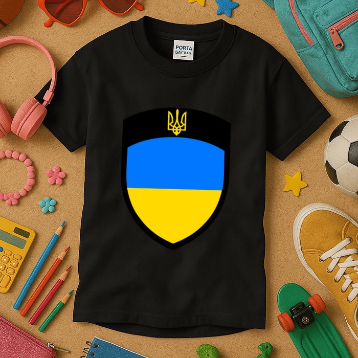 Big Tactical Shield 5 11 Stand With Ukraine Volodymyr Zelenskyy Trident Military Kids T-Shirt