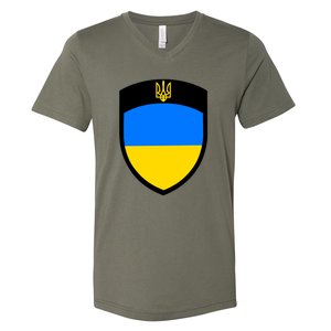 Big Tactical Shield 5 11 Stand With Ukraine Volodymyr Zelenskyy Trident Military V-Neck T-Shirt