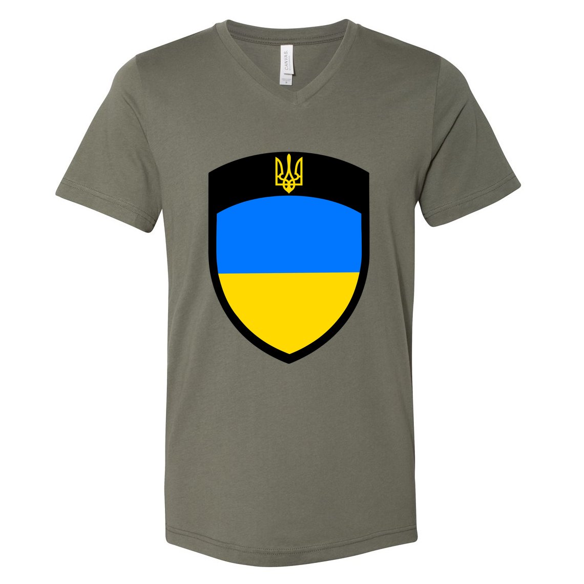 Big Tactical Shield 5 11 Stand With Ukraine Volodymyr Zelenskyy Trident Military V-Neck T-Shirt