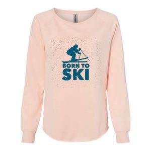 Born To Ski Womens California Wash Sweatshirt