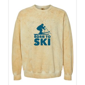 Born To Ski Colorblast Crewneck Sweatshirt