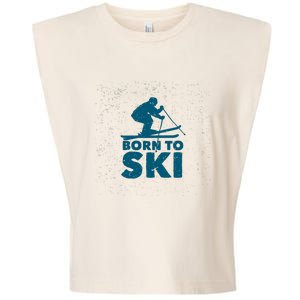 Born To Ski Garment-Dyed Women's Muscle Tee