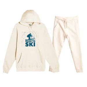 Born To Ski Premium Hooded Sweatsuit Set