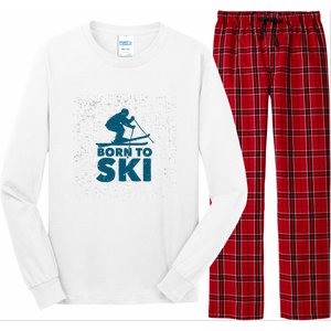 Born To Ski Long Sleeve Pajama Set