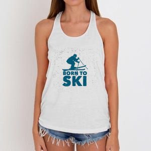 Born To Ski Women's Knotted Racerback Tank