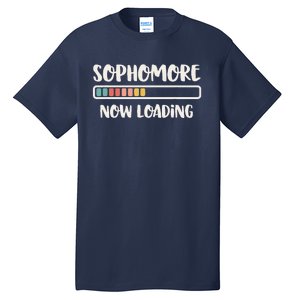 Back To School 10th Grade 10 Sophomore Now Loading Tall T-Shirt