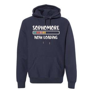 Back To School 10th Grade 10 Sophomore Now Loading Premium Hoodie