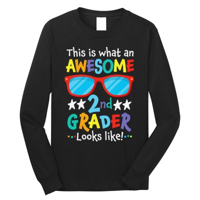 Back to School 2nd Grade Awesome Second Grader Looks Like Long Sleeve Shirt