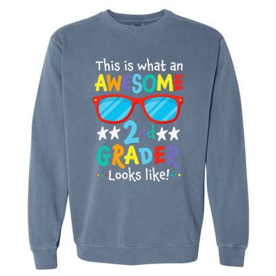 Back to School 2nd Grade Awesome Second Grader Looks Like Garment-Dyed Sweatshirt