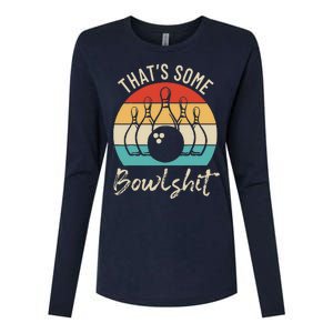 Bowling ThatS Some Bowlshit Retro Bowling Lovers Bowler Womens Cotton Relaxed Long Sleeve T-Shirt