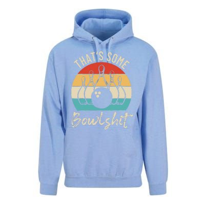 Bowling ThatS Some Bowlshit Retro Bowling Lovers Bowler Unisex Surf Hoodie