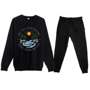 Back To School Not All Classrooms Have Four Walls Nature Premium Crewneck Sweatsuit Set