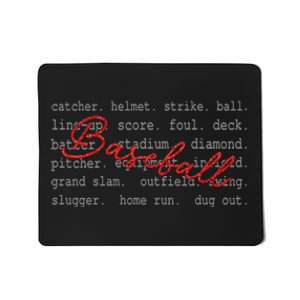 Baseball Team Sports Lover Team Mousepad