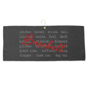 Baseball Team Sports Lover Team Large Microfiber Waffle Golf Towel