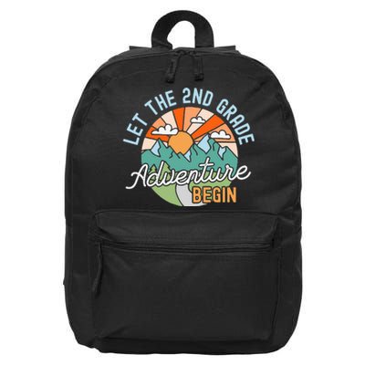 Back To School Gift Let The Second Grade Adventure Begin 16 in Basic Backpack