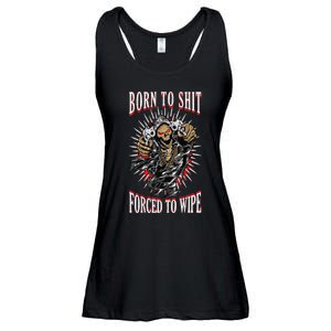 Born To Shit Forced To Wipe Born 2 Shit Forced 2 Wipe Ladies Essential Flowy Tank