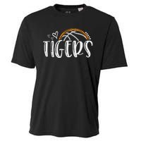 Basketball Tigers School Sports Fan Team Spirit Cooling Performance Crew T-Shirt