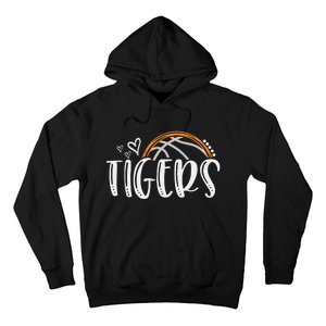 Basketball Tigers School Sports Fan Team Spirit Hoodie