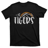 Basketball Tigers School Sports Fan Team Spirit T-Shirt