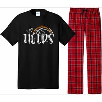 Basketball Tigers School Sports Fan Team Spirit Pajama Set