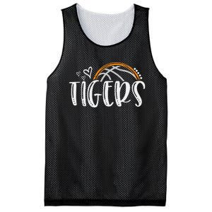 Basketball Tigers School Sports Fan Team Spirit Mesh Reversible Basketball Jersey Tank