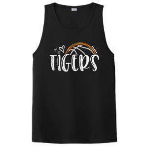 Basketball Tigers School Sports Fan Team Spirit PosiCharge Competitor Tank