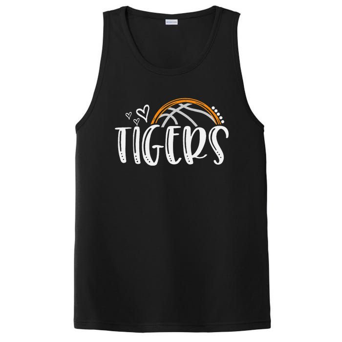 Basketball Tigers School Sports Fan Team Spirit PosiCharge Competitor Tank