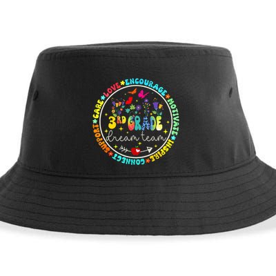 Back To School Third Grade Dream Team Teacher Flower Sustainable Bucket Hat