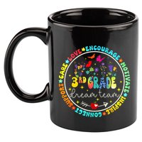 Back To School Third Grade Dream Team Teacher Flower 11oz C Handle Ceramic Mug