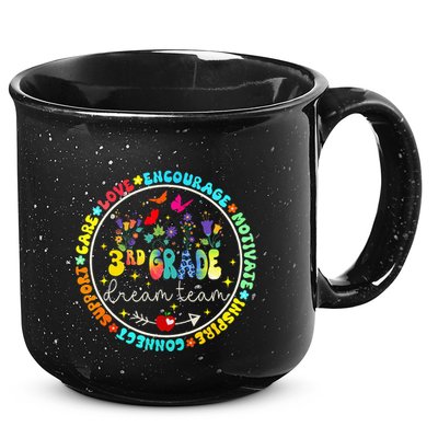 Back To School Third Grade Dream Team Teacher Flower 15oz Campfire Ceramic Mug