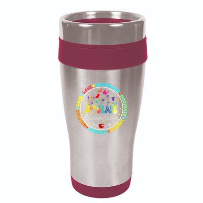 Back To School Third Grade Dream Team Teacher Flower 16oz Travel Tumbler