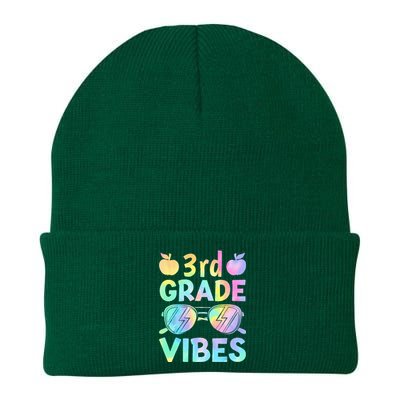 Back To School 3rd Grade Vibes First Day Of School Teachers Knit Cap Winter Beanie