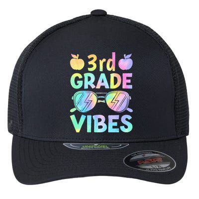 Back To School 3rd Grade Vibes First Day Of School Teachers Flexfit Unipanel Trucker Cap