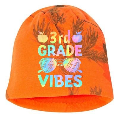 Back To School 3rd Grade Vibes First Day Of School Teachers Kati - Camo Knit Beanie