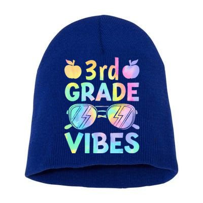 Back To School 3rd Grade Vibes First Day Of School Teachers Short Acrylic Beanie