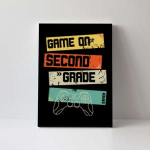 Back To School Game On 2nd Grade Funny Gamer Canvas