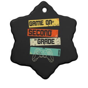 Back To School Game On 2nd Grade Funny Gamer Ceramic Star Ornament