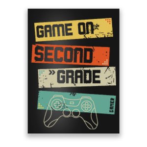 Back To School Game On 2nd Grade Funny Gamer Poster