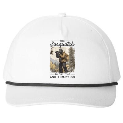 Bigfoot The Sasquatch Is Calling And I Must Go Snapback Five-Panel Rope Hat