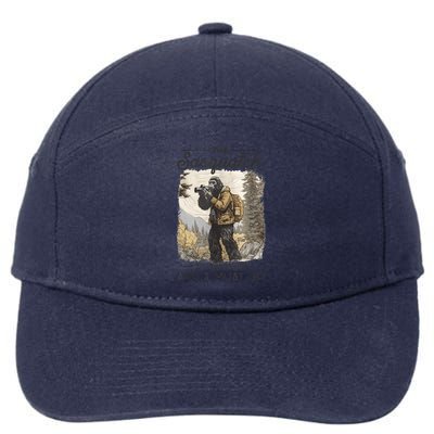 Bigfoot The Sasquatch Is Calling And I Must Go 7-Panel Snapback Hat