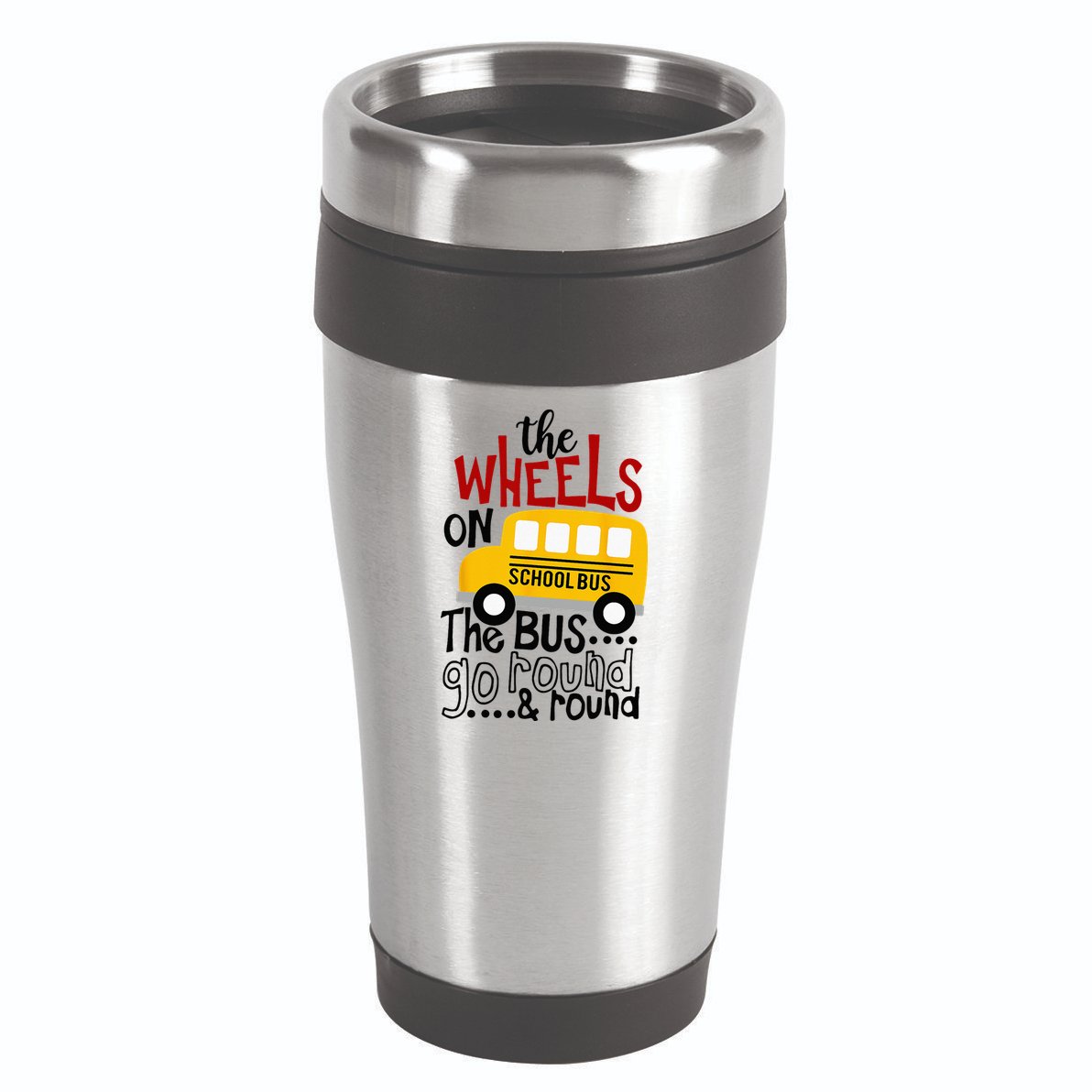 Back To School Funny The WHEELS On The BUS Kids 16oz Travel Tumbler