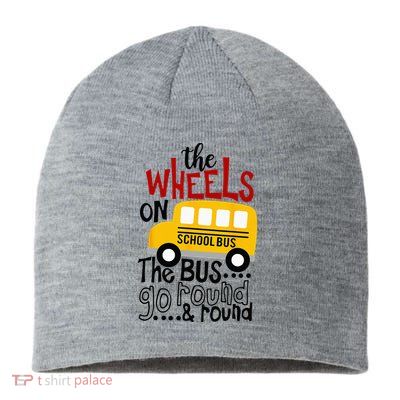 Back To School Funny The WHEELS On The BUS Kids Sustainable Beanie