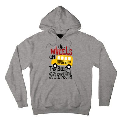Back To School Funny The WHEELS On The BUS Kids Tall Hoodie
