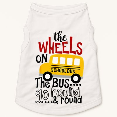 Back To School Funny The WHEELS On The BUS Kids Doggie Tank
