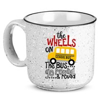 Back To School Funny The WHEELS On The BUS Kids 15oz Campfire Ceramic Mug