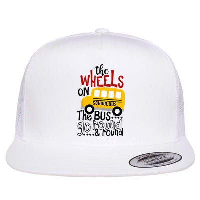 Back To School Funny The WHEELS On The BUS Kids Flatbill Hat
